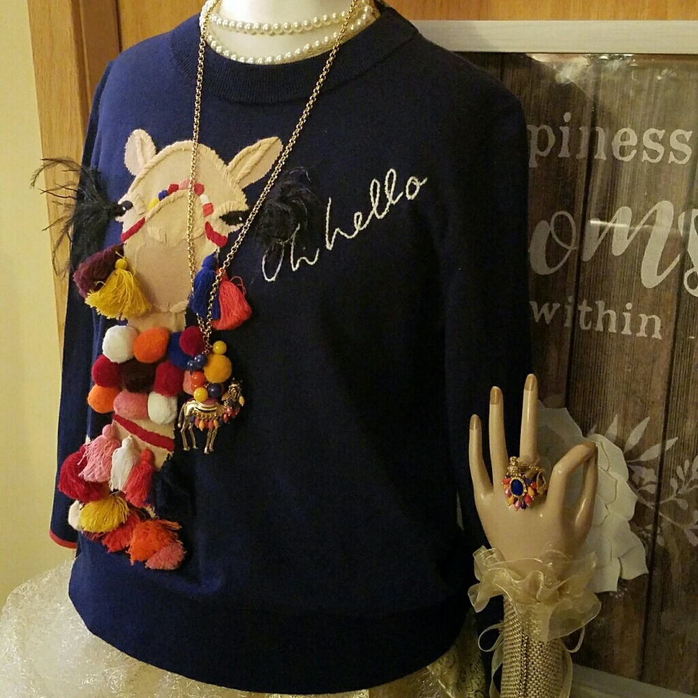 Kate spade Oh hello Camel sweater - Picture 2 of 7